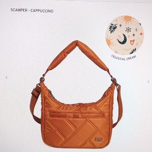 Lug Scamper Convertible Crossbody Bag w/Shoulder Strap - Cappuccino - NWT